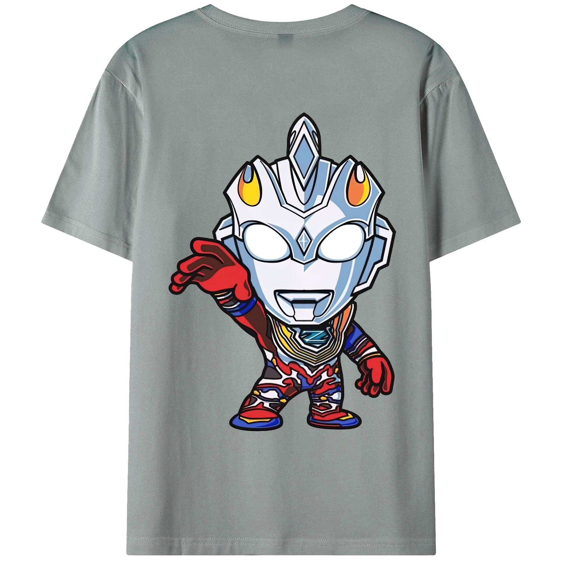 （画像用） ウルトラマン Ultraman 綿100％ メンズ半袖Tシャツ（バックプリント） 通気性